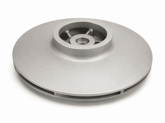 Closed impeller casting showing front and back walls